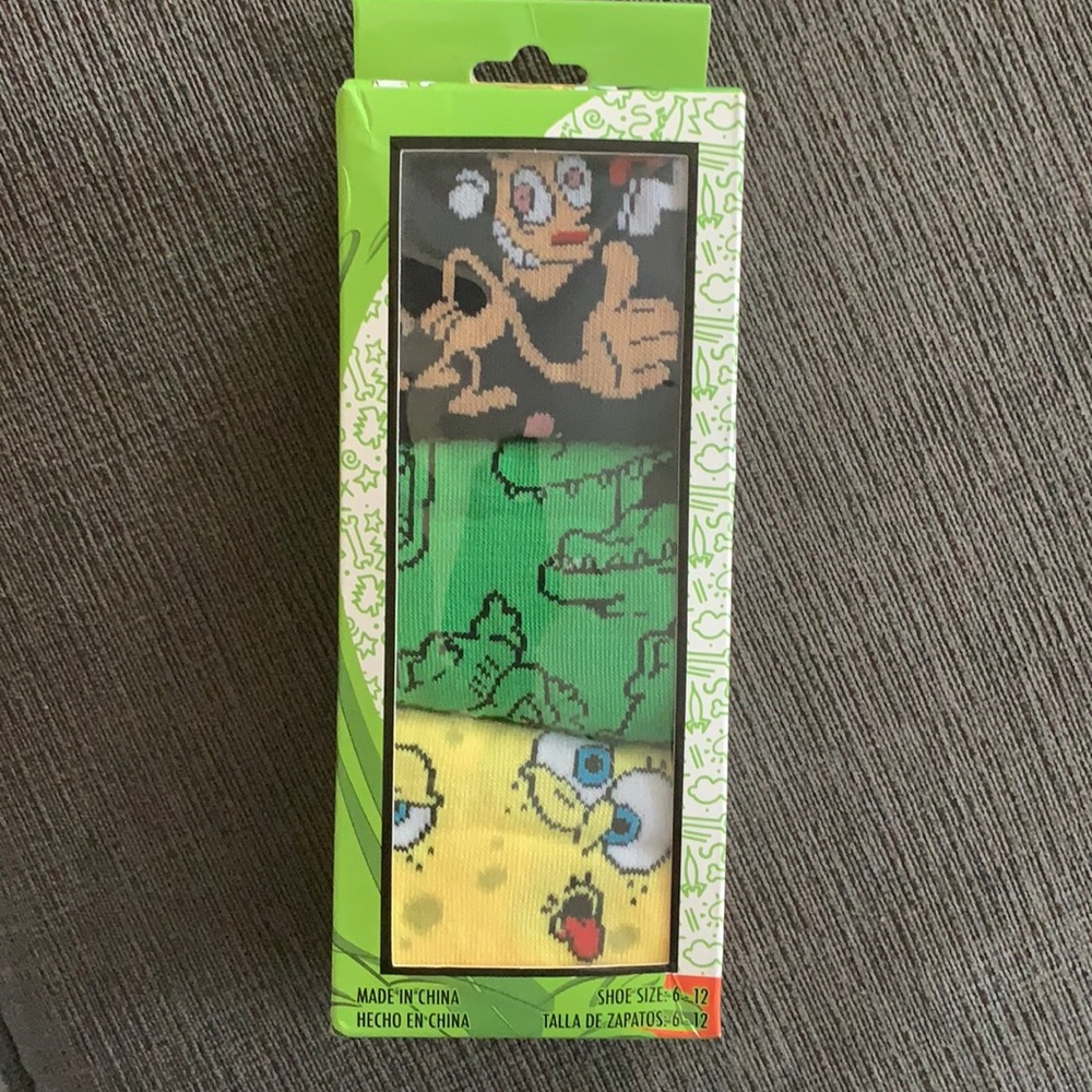 NWT Mens NICKELODEON Character Socks 3 Pk Sz 6-12